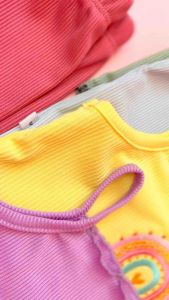 Bambi lettuce terno 1-6yrs knitted rainbow embroidered terno