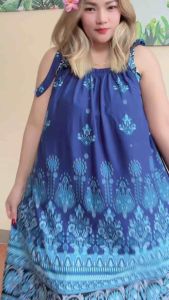 ZANE Strappy Dress Garterized With 2 Sides Pocket Plus Size