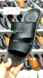 sandal pria kulit sapi insole full kulit sapi motif serat kayu sandal kulit pria terbaru