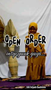 shaqila muslim anak set hijab gamis anak perempuan serut terbaru