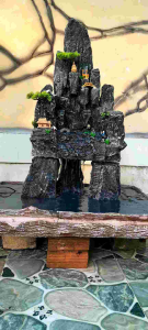 Thác nước ngoài trời tiểu cảnh hòn non bộ trang trí sân vườn hồ cá