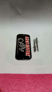 Emblem knalpot merek AHAU MOTOR Model Timbul free paku rivet