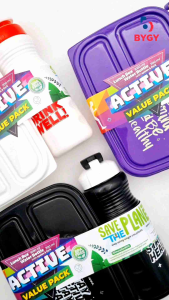 1 set wadah makan lunch box 1000ml free botol minum 700ml 1set kotak makan+botol minum warna terbaru