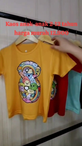 Baju kaos anak cocok untuk anak laki-laki dan perempuan 2-12 tahun