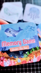 Memory Matching game toys - kartu edukasi 70 pcs 2 bahasa english indonesia - flash card