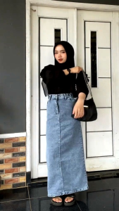 Skirt jeans Theana - Rok jeans  Span Skirt