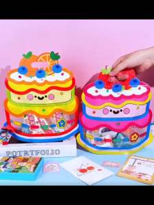 【SG Seller]Creative cake Bags ziploc Cookie Candy Plastic Zipper Bags childrens day goodie birthday Gift Bags