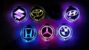 Lampu Logo Variasi Mobil Dengan Sensor Bayangin dan Sentuh