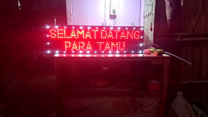 LED sign selamat datang para tamu