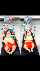 Đồ Treo Nôi Xúc Xắc Xoay 360° Có Nhạc & Đèn – Đồ Chơi Phát Triển Giác Quan Cho Bé 🌙✨