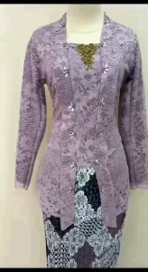 setelan kebaya modern 2023 / kebaya kartini kekinian / setelan kebaya kutu baru brokat mutiara payet