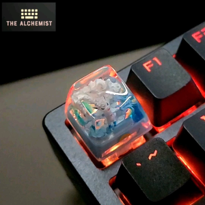 [SG READY STOCK] ICE VULPIX KeyCap | Pokémon Keycap for Mechanical Keyboard Customized Resin Hand-made Translucent Keycap
