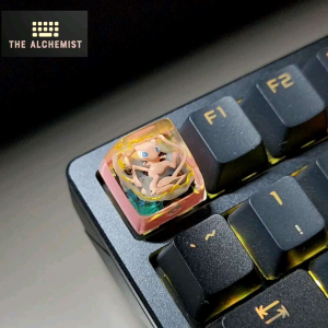 [SG READY STOCK] MEW KeyCap | Pokémon Keycap for Mechanical Keyboard Customized Resin Hand-made Translucent Keycap