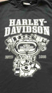 Kaos T Shirt Motor Biker H4rley Davldson V Twin Engine