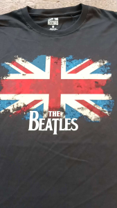 Kaos band The Beatles England flag rock n roll legend distro
