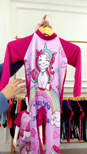 Baju Renang Anak Perempuan Lengan Panjang Ukuran 1 - 8 Tahun