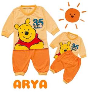 ชุดนอนเด็ก (รหัสKY15) แขนยาวขายาว ชุดนอนเด็กเล็ก 4เดือน-12เดือน น้ำหนัก4-10กิโล เสื้อ+กางเกง เซต2ชิ้น พร้อมส่งจากไทย