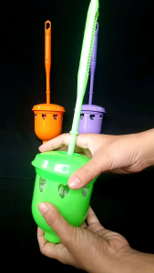 sikat wc sikat kamar mandi toilet + tutup