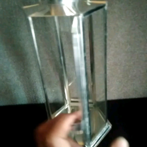 Tempat lilin kaca Hexagonal tempat lilin gantung segi enamlentera lilin kaca antik