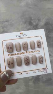 M1 - KUKU PALSU MOTIF CHERRY / KUKU PALSU CHERRY 10PCS SET / KUKU PALSU MATTE PINK / KUKU PALSU CANTIK / FAKE NAILS FASHION