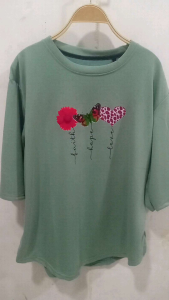 Kaos Oversize Wanita & Kaos Wanita Lengan 3/4 LD 120 PJ 70