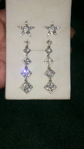 ต่างหูเพชรCz