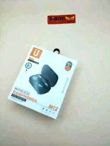 Vibox Encok J M12 True Wireless Bluetooth Earphone Mini Earbuds TWS Earphone Full Bass + Power Bank Original