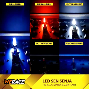 SEPASANG T10 LED SEN SENJA 2 WARNA 8LED KEDIP OTOMATIS 12VOLT / 24V 8LED MOTOR MOBIL BIS TRUK