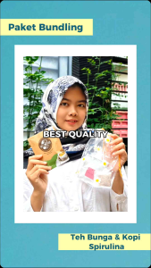 Harmony Bundling : Teh Celup Telang Krissan Chamomile Rosella + Becoffe Kopi Spirulina (Free Pouch Eksklusif)