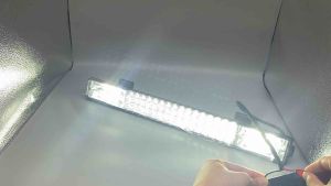 ไฟสปอตไลท์ 2สี 3 สเต็ป 50ซม (1ดวง)12/24โวลต์รถยนต์ หกล้อ สิบล้อ