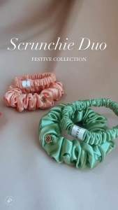 FESTIVE SEASON SCRUNCHIES - ยางรัดผม ยางมัดผมไหมมัลเบอรี่