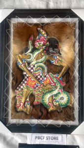 WAYANG KULIT BIMA GUBETULO 70CM X 50CM HIASAN DINDING