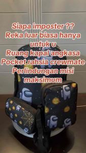 D5 Among Us Schoolbag 3pcs set primary & secondary children student backpack + shoulder bag + pencil box