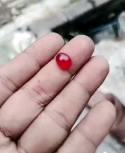 batu akik delima merah siem mini 10x8 mm