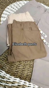 Elizabeth Pants Celana Panjang Wanita - Celana Chino Wanita Bahan Melar Elastis - Celana kerja Wanita Bahan Katun Tebal Melar Elastis
