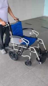 WHEELCHAIR G889-12 PUSHCHAIR: ♿️ GETS APEX-LITE DETACHABLE ALUMINIUM PUSHCHAIR 11.8KG FOR LOAD 100KG WITH ANTI-TIPPERS