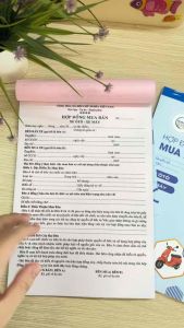 Hợp đồng mua bán xe khổ A4 (20x30cm) 2 liên 100 tờ/quyển Giấy Photo 2 Liên 100 Tờ Tài Liệu Mua Bán Xe Ô Tô - Lazada