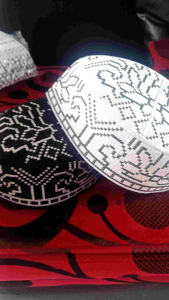 (Ecer) Peci kopiah songkok pakistan super full bordir warna hitam putih coklat abu-abu peci haji muslim untuk sholat pria remaja dewasa dan orang tua  nyaman kokoh lembut tidak luntur saat d cuci warna tidak pudar garansi 6 bulan Motif Kain Santri Tebal