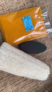 #รวมเซ็ต ใยบวบ+หินขัดผิว+ขมิ้นชันผง  #สมุนไพรสครับผิวแท้ #เพิ่มความกระจ่างให้ผิวพรรณ