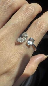 Natural Genuine | Loveau Jewel | HQ Aquamarine Ring • S925 Adjustable