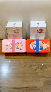 กล่องข้าวเบนโตะ เฮลโลคิตตี้ น้องเนย กล่องใส่อาหาร พร้อมช้อนส้อม Hello Kitty X Butterbear กล่องข้าวเซเว่น