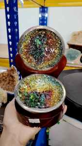 Finest Rainbow Bismuth Crystal Jewelry Box Ornament