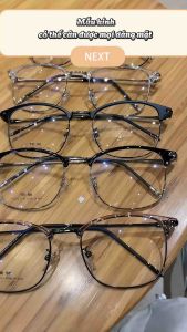 [3-5/8 Hoàn Tiền 25%] Kính kim loại dáng bầu nam nữ 2713A