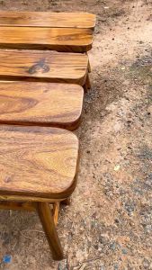 ส่งฟรี! ม้านั่งไม้พฤกษ์ ยาว 100 ซม. ม้านั่งสนาม ม้านั่งไม้