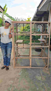 กรงสัตว์เลี้ยงขนาดใหญ่ พื้นโล่ง ขนาด150×100×100ซม.