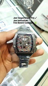 Promo Murah!! Jam Tangan Pria Elegan Fashion Pria  Crono Aktif Terbaru Jam Tangan Cowok Stainless