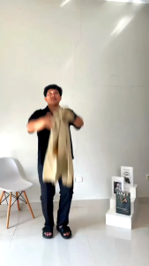 Jas Hujan Ponco Celana Crem Pria Wanita All Size PVC Premium