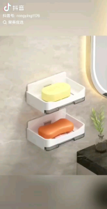 (K4968) Ready Stock❗️❗️❗️Drainage Storage Soap Box (1 Set of 3) 现货❗️❗️❗️沥水置物肥皂盒(1套3个)
