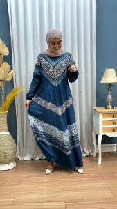 Gamis Twill SM R Manise - Gamis Twill Resleting Floy LD 100-120 | Gamis Twill Pekalongan