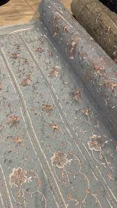 Bahan Kain Brokat Organza Bordir Embroidery Stone (harga 05m) Bahan Dress Gaun Outer Bahan Baju Tunik Lebaran Akad Dress Anak